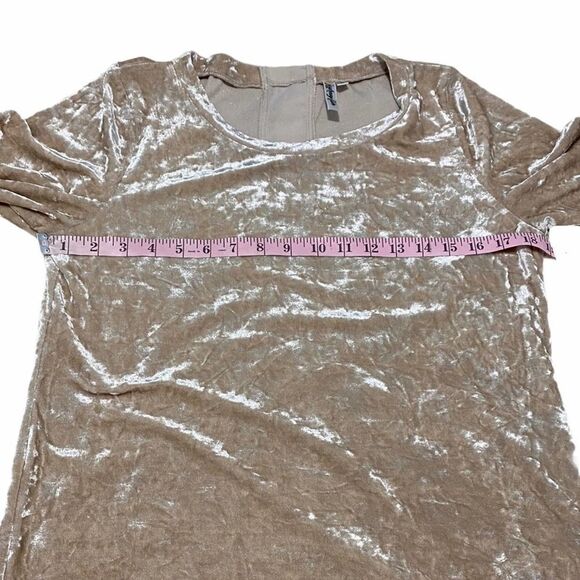 Journey Five Crushed Velvet‎ Illusion Layer Long Sleeve Top Blush Pink Large - Picture 7 of 8